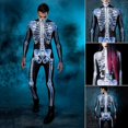 thumbnail image 1 of Body Sexy de esqueleto 3d para adultos, mono de diablo con diseño de hueso de terror, disfraces de fiesta de Halloween, novedad de 2023, 1 of 4