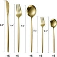 thumbnail image 2 of YOPTOP Silverware Sets  30 Pieces Stainless Steel Flatware Set  Utensils Set Service for 6  Tableware Cutlery Set for Home and Restaurant  Knives Forks Spoons  Mirror Polished  Gold, 2 of 8