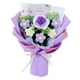 thumbnail image 5 of Ramo de flores de ganchillo completo, flores artificiales, rosa tejida para casa, boda Púrpura, 5 of 9