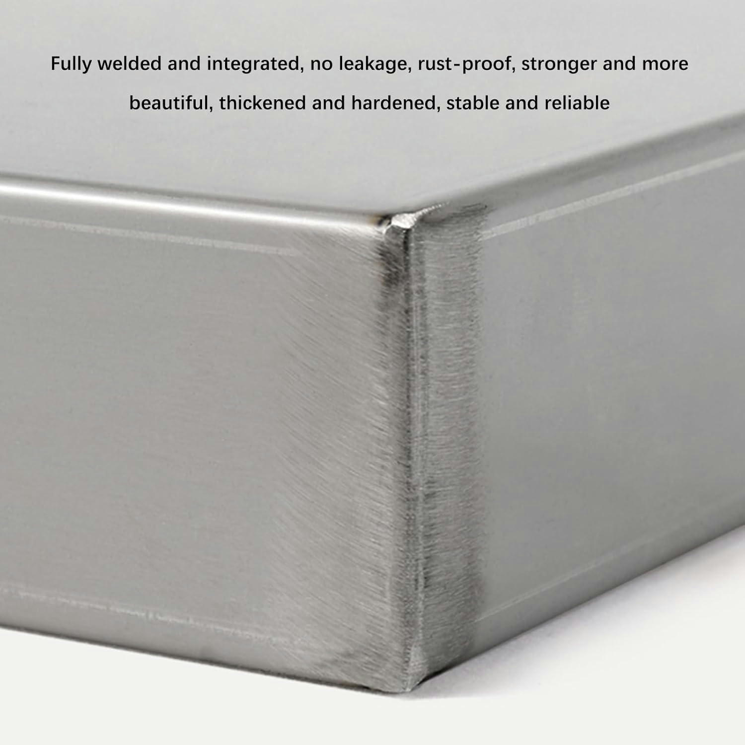 GXCZ Stainless Steel Leakproof Tray, Rectangular Oil Change Drain Pan, Kitchen Factory Warehouse Garage Drain Tray, Spill Containment Platform, Pallets (Size : 27.56x27.56x1.97in/70x70x5CM)