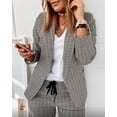 thumbnail image 2 of ZOELNIC Women's Plaid Business Suit Set - 2 Piece Office Outfit with Slim Fit Blazer & Pants, Open Front Professional Work Suit, Comfort Workwear, 2XL, 2 of 3