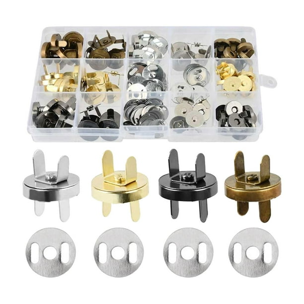 20 cierres metálicos para bolsos, accesorios y botones 18mm