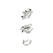 Blue Moon Beads Silver Ribbon Crimp Findings for DIY Jewelry Making, 39 Piece-Unisex, Adult