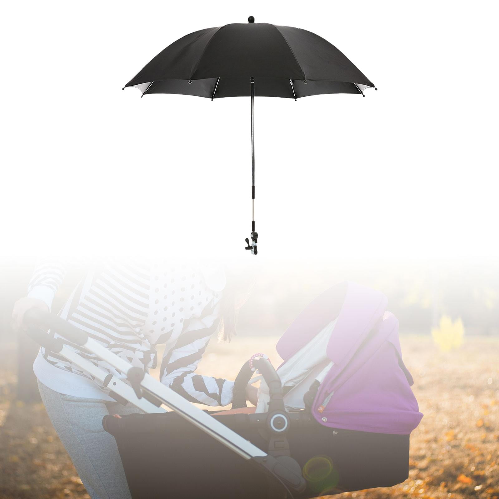 harayaa Baby Pram Umbrella with Clamp Baby Stroller Parasol Universal Summer 360 Degree black