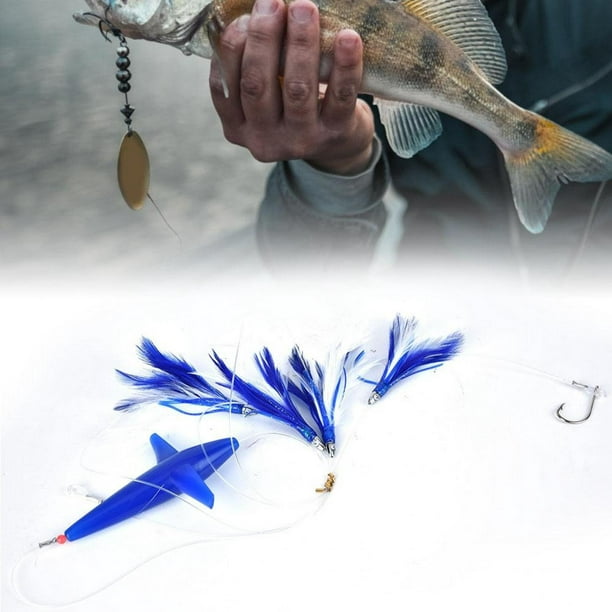 LAFGUR Fishing Bait, Bright Colors Artificial Feather Fish Lure