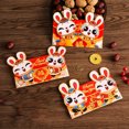 thumbnail image 1 of 3 Pcs Sac Rouge Année 2023 Yrmaups Enveloppes Rouges Année du Lapin, Paquets d'Argent Chanceux pour Festival Lunaire, Porte-Argent Cadeau de Mariage, Sacs Rouges Célébration Festive, Lot de 6, 1 of 4