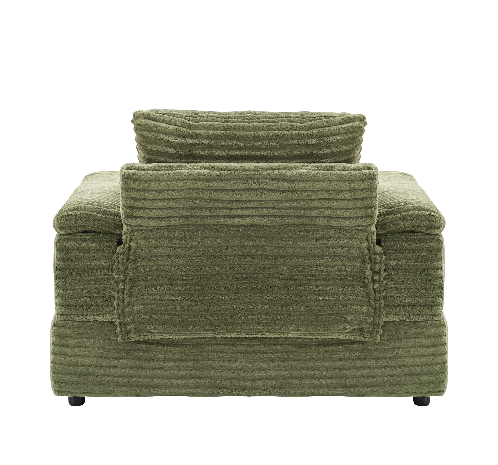 Chaise Lounge Chair Indoor,Upholstered Sofa Bed with Throw Pillows,Sleeper Chair for Living Room,Bedroom,Green