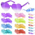 thumbnail image 1 of Gafas de sol con forma de corazón Nylytek para niños y niñas de 3 a 12 años, paquete de 32, 1 of 7