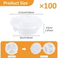 thumbnail image 2 of Wekvgz 50/100Pcs 150ml Plastic Condiment Containers 3 Compartment Dips Containers Reusable Sauce Cups With Lid Dishwasher Safe Dips Cups for Condiments or Dips, 2 of 10