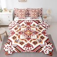 thumbnail image 1 of Aztec Comforter Set - 7 Pieces Bohemian Gypsy Bedding Sets Queen Bed In A Bag With Reversible American Comforter, Tribal Exotic Sheets, Geometric Vintage Pillowcases & Throw Pillow Covers, 1 of 1