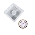 thumbnail image 2 of Table Clocks Silicone Model, Table Clock Epoxy Resin Model with Clockwork Accessories Handmade for Home Decor Epoxy Resin Casting Square, 2 of 9