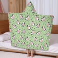 thumbnail image 5 of Green Cow Dot Pattern Hooded Bath Towel，60"x35" for Ages 3 To 12 Kids, Quick Dry Lightweight Soft Microfiber Hood Beach Towel Cover Up for Kids, 5 of 7