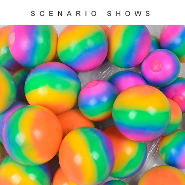 Set De 6 Bolas Anti-estrés Arcoíris Para Niños Y Adultos – Juguetes Sensoriales De Colores Para Aliviar La Ansiedad
