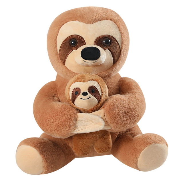 Muñeca de peluche con dibujos animados de perezoso, 20 cm, suave, abrazando
