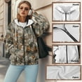 thumbnail image 6 of Garronmavis Camo Leaves Long Sleeve Hoodies for Women Lightweight Warm Full Zip Up Sweatshirts for Women Comfortable Versatile Oversized Long Sleeve Winter Clothing Outfits, 6 of 7