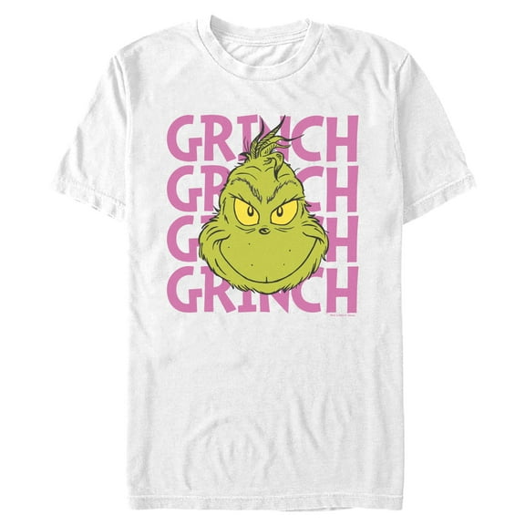Mens The Grinch Name Repeat Portrait T Shirt
