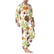 thumbnail image 2 of Fotbe Pijama de Hombre con Estampado de Manga Larga, Conjunto de 2 Piezas, Ropa de Dormir Suave y Cómoda con Bolsillos-Medium, 2 of 7