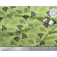 thumbnail image 3 of Soimoi Green Cotton Poplin Fabric Lily Floral Print Fabric by the Yard 42 Inch Wide, 3 of 3
