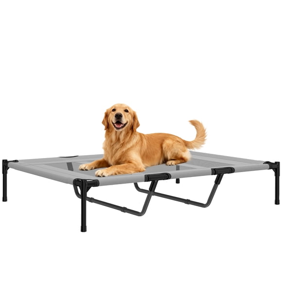 PawHut Elevated Dog Bed, Raised Dog Cot for XL Sized Dogs, Indoor & Outdoor