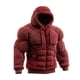 thumbnail image 4 of Decoraciones para el día de San Valentín, adornos para el día de San Valentín, regalos para el día de San Valentín Sudadera con capucha de franela vintage para hombre Sudadera cálida de polar estilo u, 4 of 4