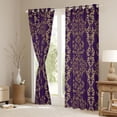 thumbnail image 3 of Castle Fairy Bohemian Damask Black Out Curtains,Flower Curtains Pack of 2 (42x63 Each), 3 of 6