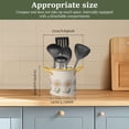 thumbnail image 2 of FUYGRCJ 4 Compartments Kitchen Utensil Holder for Countertop, Kitchen Cooking Utensil Organizer, Cooking Silverware Caddy, Flatware Spoon Spatula Tool Cutlery Container, Farmhouse Spatula Holder, 2 of 10