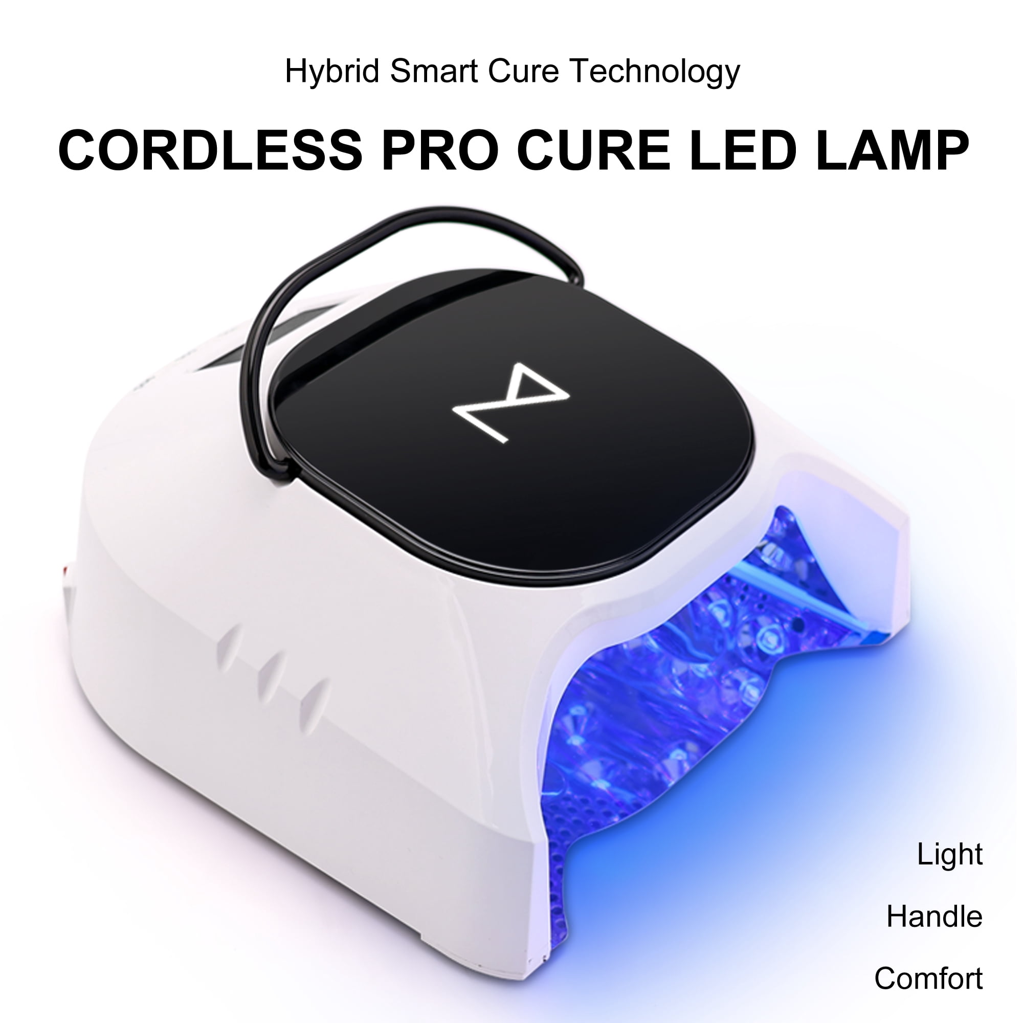 M Professional Hybrid 86W Wireless Rechargeable UV LED Nail Curing Lamp Cordless Nail Dryer For Gel Nails, Manicure, Pedicure