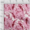 thumbnail image 2 of oneOone Georgette Viscose Magenta Fabric Asian Japanese Koifish Diy Clothing Quilting Fabric Print Fabric By Yard 42 Inch Wide, 2 of 5