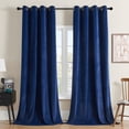thumbnail image 1 of Cortinas de terciopelo Joydeco azul real 229x229 cm 2 paneles, 1 of 8