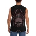 thumbnail image 4 of Fotbe Men's Spider with Skull Print Men's Sleeveless Muscle Tank Tops Casual T-Shirts for Gym Workout Beach-3X-Large, 4 of 8