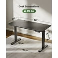 thumbnail image 6 of Electric Standing Desk with Sedentary Reminder, 48 x 24 Inch Adjustable Height Electric Standing Desk Stand up Desk for Home Office, 6 of 6