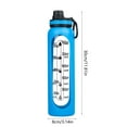 thumbnail image 3 of 32 oz Glass Water Bottle - Wide Mouth Borosilicate Glass Water Bottles with Time Marker, Silicone Sleeve & Extra Lid - 1L Large Drinking Bottle for Workout Sports, 3 of 6