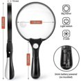 thumbnail image 5 of Extra Large Led Handheld Magnifying Glass With Light - 2x 4x 25x Lens Zoom Lightweight Shatterproof Magnifiers, 5 of 5