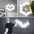 thumbnail image 4 of MEGICOT 10Pcs Smart Touch Sensitive Light Splicing Type Wall Sticker LED Light Free Drilling Install Hexagonal Modular Honeycomb Light, 4 of 7