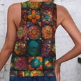 thumbnail image 4 of DeHolifer Summer Tank Tops for Women Lightweight Stretch V-Neck Sleeveless Tees Shirts Casual Lounge Going Out Graphic Shirt Coffee 2XL, 4 of 4
