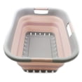 thumbnail image 1 of SAMMART Cesto plegable de plástico para la colada de 41 L - Contenedor/organizador de almacenamiento emergente plegable - Tina de lavado portátil - Cesto/cesta para ahorrar espacio (3 asas rectangular, 1 of 5