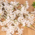 thumbnail image 3 of 6 Pack Artificial Cherry Blossom Flowers TGY 29in Faux Cherry Blossom Branches Silk Flowers Spring Decor Wedding Party Home Table Vase Decor,White, 3 of 7