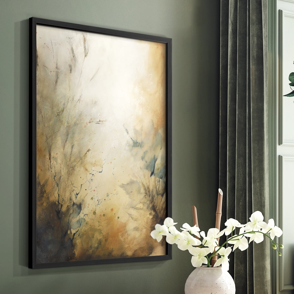 Desert Song I Framed Print in Black Solid Wood Framed Print No Nail Hanging