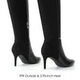 thumbnail image 3 of "Dream Pairs Women's Knee High Boots, Sexy Pointed Toe Zipper High Heel Boots For Women SDKB2213W BLACK/PU/SUEDE Size 10", 3 of 4