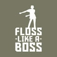 thumbnail image 3 of Floss Like A Boss - Back Pack Kid Flossin Dance Funny Emote Youth T Shirt - Small - Military Green, 3 of 6