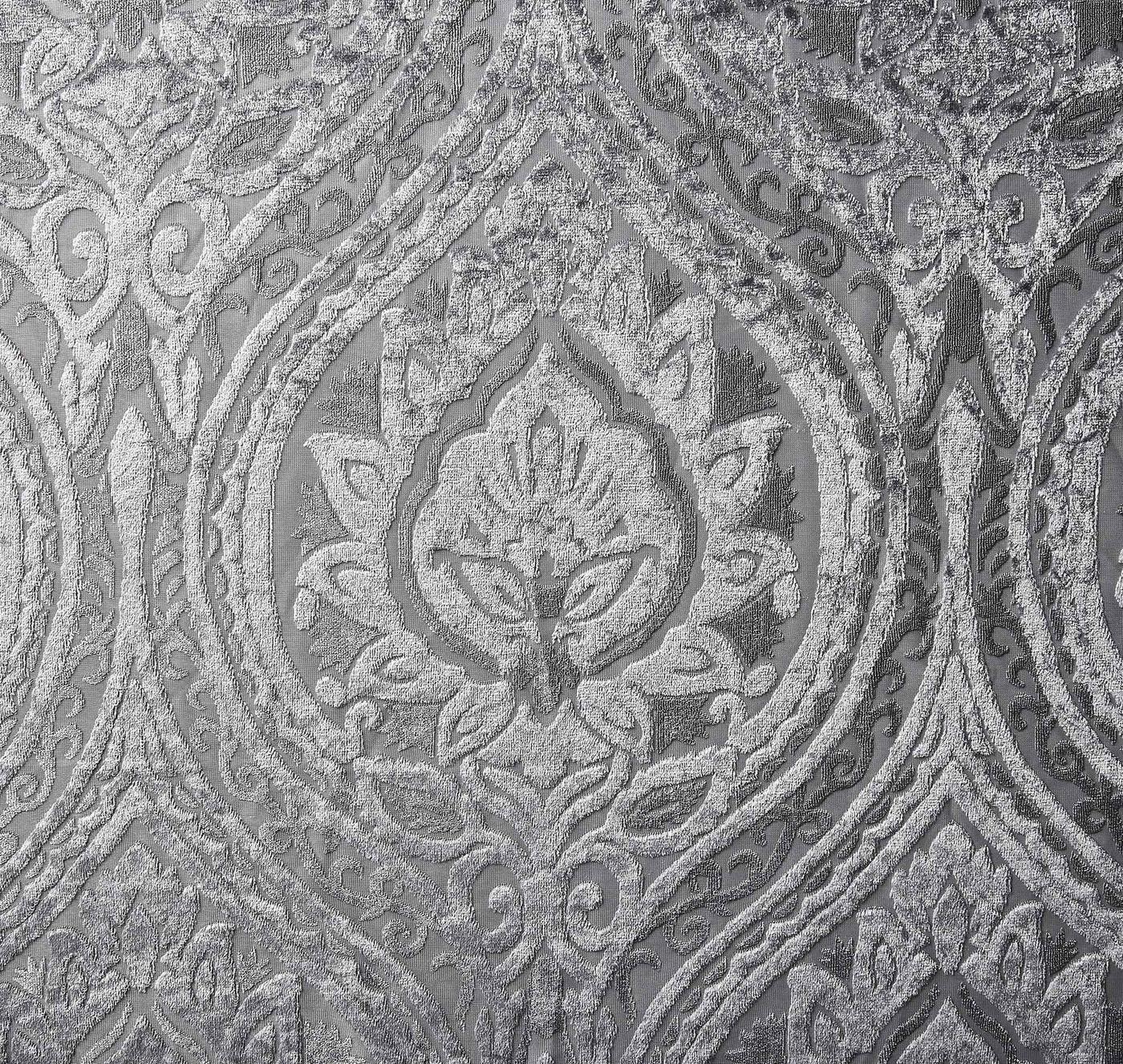 Mainstays Velvet Sheer Ogee Burnout Rod Pocket Single Curtain Panel, 54" x 84", Grey