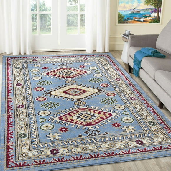 A2Z Qashqai 5576 Traditional Eastern Tribal Boho Pattern Large Bedroom Soft Area Rug Tapis Carpet (3x5 4x6 5x7 5x8 7x9 8x10)