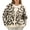 Beige #30, variant on Women Crew Neck Cardigan Sweater Leopard Print Cute Long Sleeve Button Up Sweaters