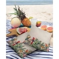 thumbnail image 3 of Outdoor Pillow Covers Throws Tropical Birds Parrot on Branch,Waterproof Pillow Cases Pack of 2 Green Palm Leaves on Burlap,Durable Cushion Cover Pillowcase for Patio Balcony Couch Garden, 3 of 7