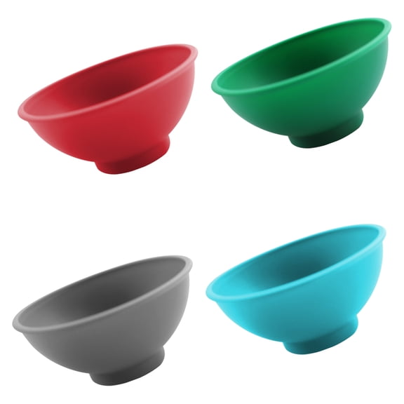 ifundom 4 Pcs Food Silicone Bowls Grey for Kitchen Seasonings Dressings Storage Home Use