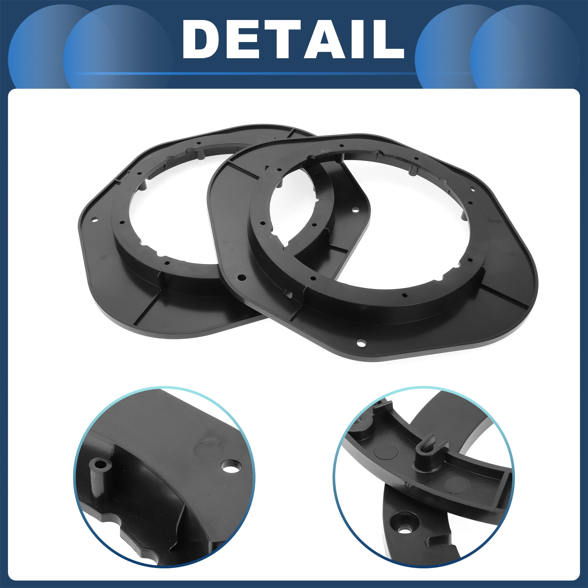Unique Bargains Speaker Spacer Ring 6x9 to 6.5 for Ford Escape 2013-2021 ABS Black