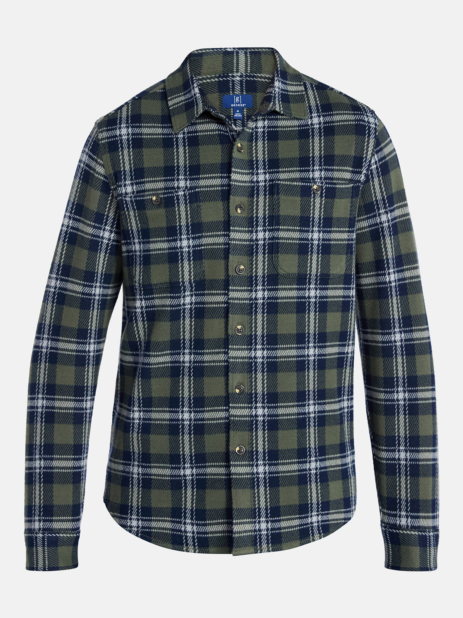 George Men's & Big Men's Knit Overshirt with Long Sleeves, Sizes S-3XL