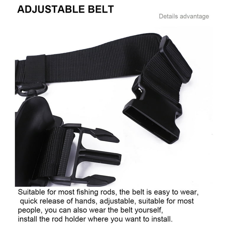 waist belt fishing rod holder SANLIKE Fighting Aluminum Adjustable Alloy Fis SANLIKE STORE sized gamefish 3rd Hand Rod Holder -
