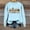 Light Blue, variant on WILLBEST hoodie Womens Daily Home Outdoor Workout Solid Long Sleeve O Neck T Shirt Top Printed Sweatshirt entertainment hoodie