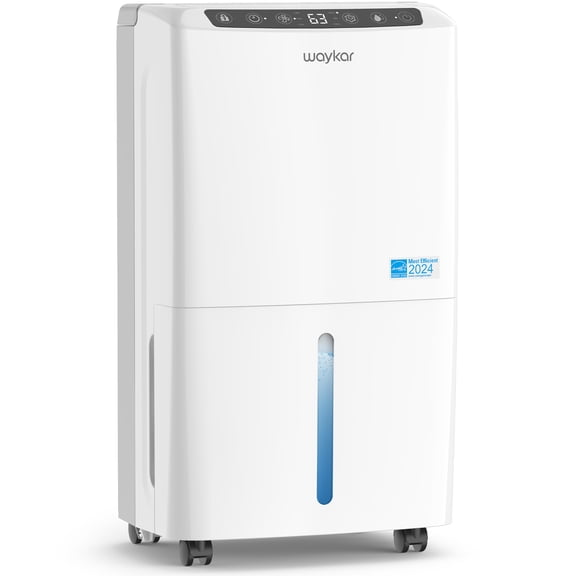 Fehom 52 Pint Dehumidifiers for Home & Basement, 4500 Sq Ft Coverage, Ultra Quiet 44dB, with Drain Hose & 0.55-Gal Tank, Auto Defrost (15 Pint DOE, White)
